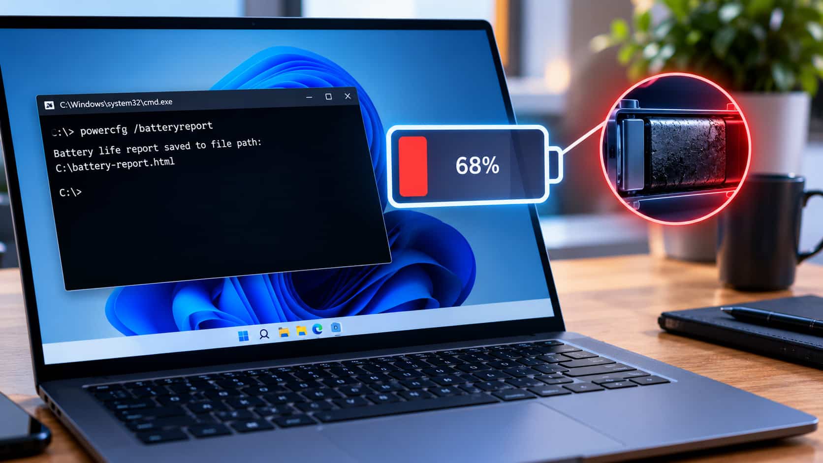 Μια εντολή στα Windows δείχνει πόσο έχει φθαρεί η μπαταρία του laptop
