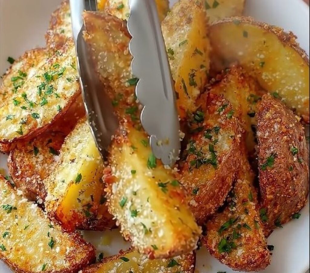 Συνταγή για τις πιο crispy potato wedges με παρμεζάνα